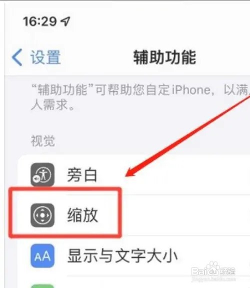 苹果手机的全屏幕缩放功能如何设置