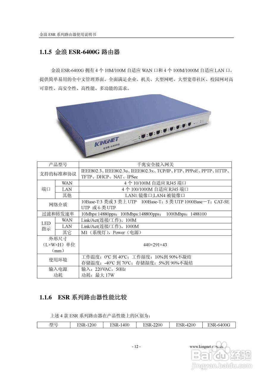 金浪ESR-6400G路由器使用说明书:[2]