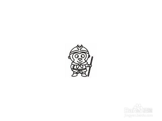 卡通孙悟空的简笔画