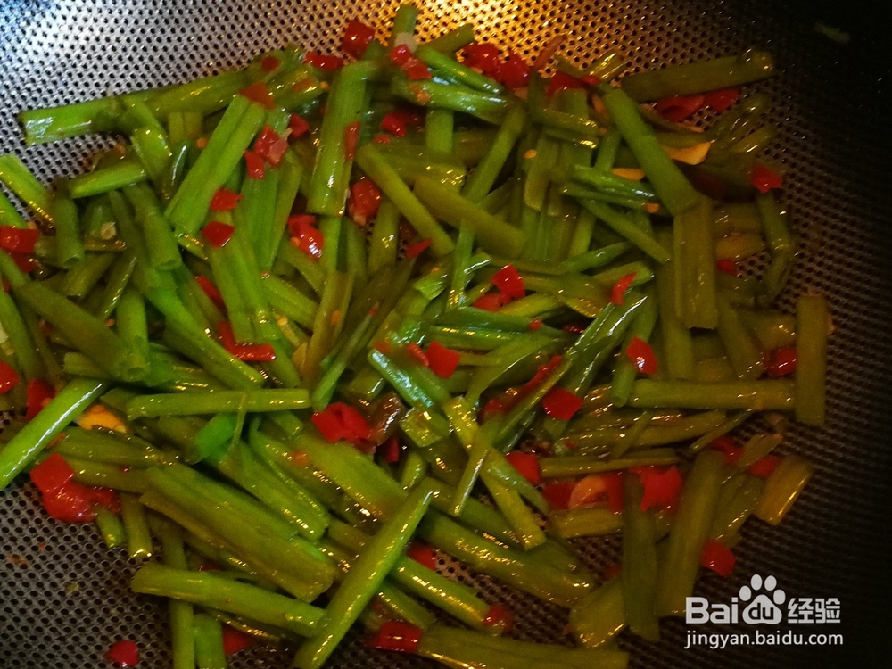 我家的私房菜-剁辣椒炒空心菜梗