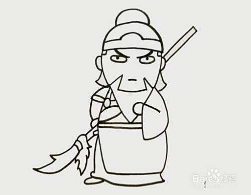 关羽简笔怎么画可爱