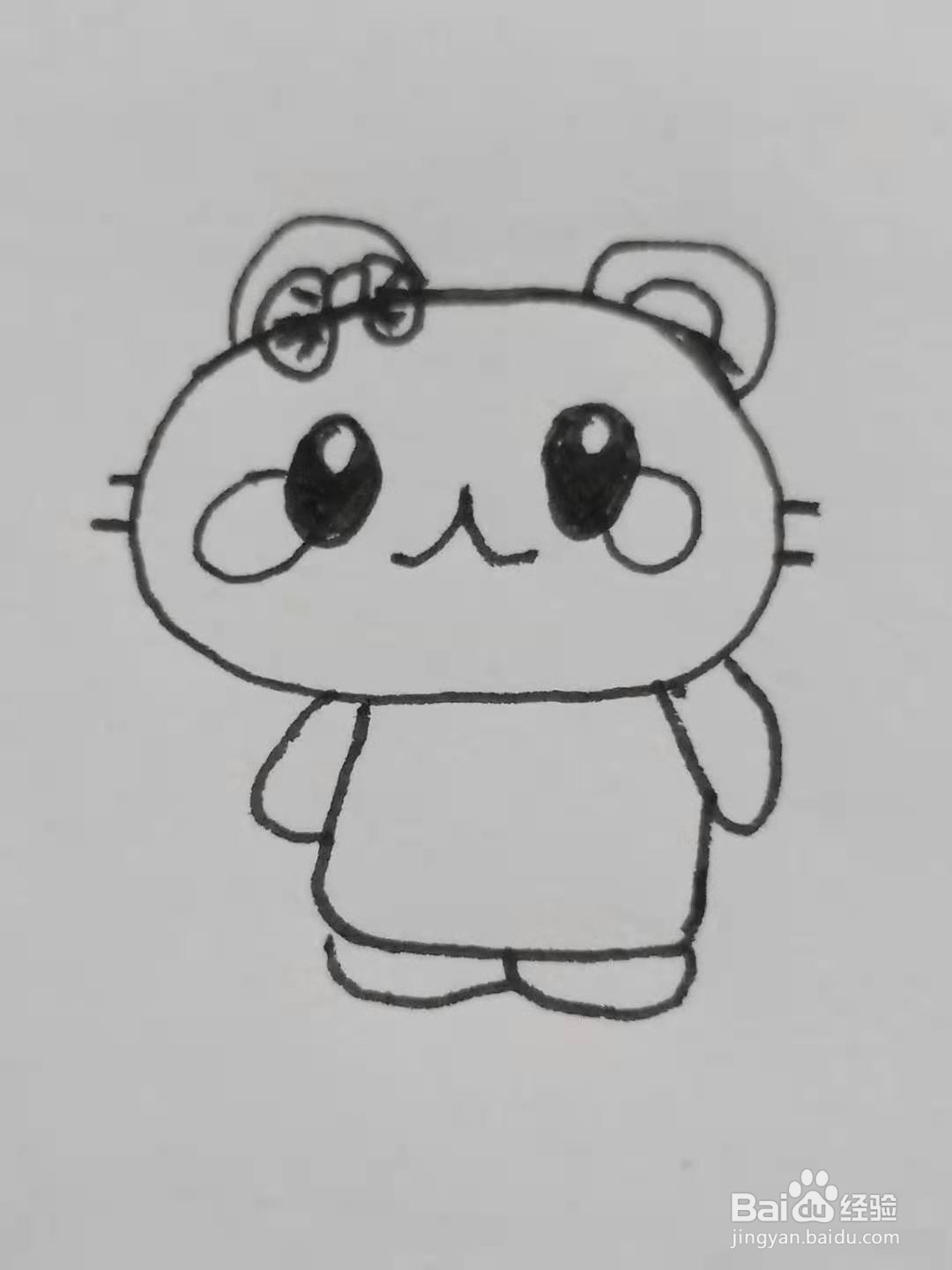 怎样画呆萌熊？