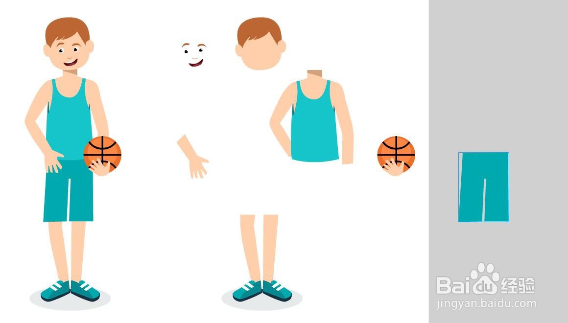 flash把正面人物画成侧面