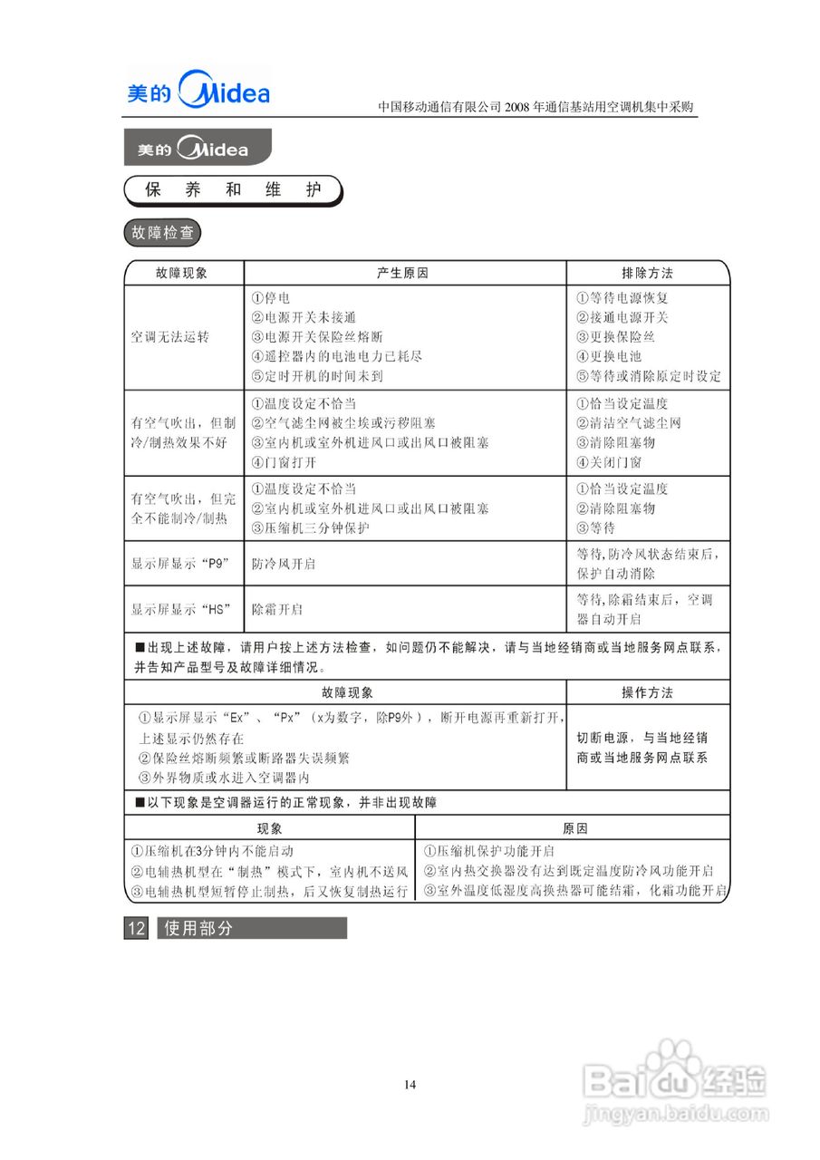 美的KFR-7120LW/SDY-JA(E5)空调器安装使用说明书:[2]
