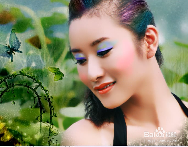 PS为人物添加淡彩妆容2
