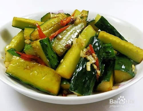 自己制作之油激黄瓜