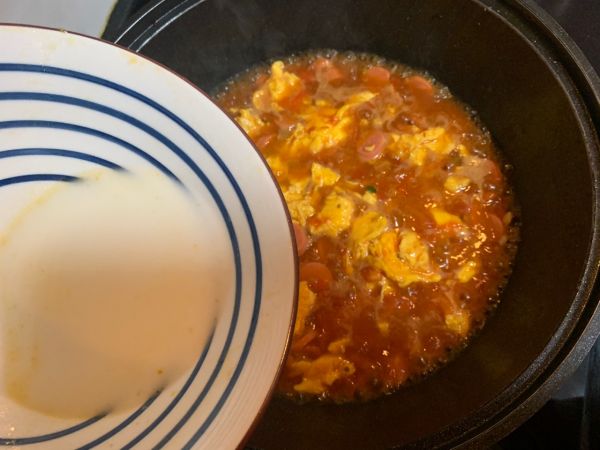 番茄鸡蛋火腿盖饭
