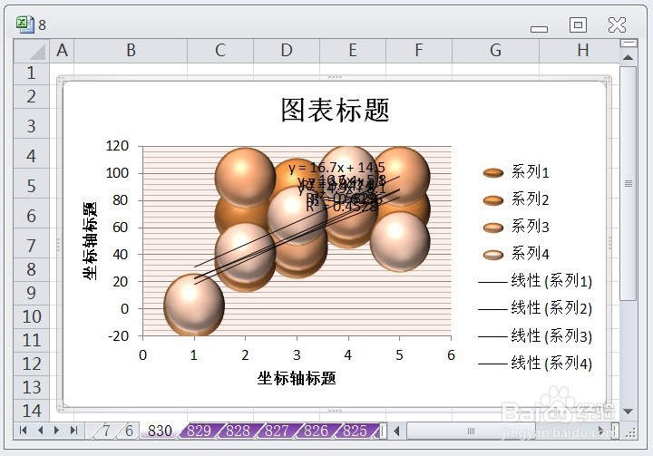 EXCEL怎么让三维气泡图的图表布局显示布局9效果