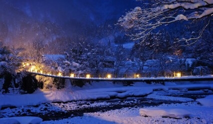 雪白的世界一日本白川乡合掌村