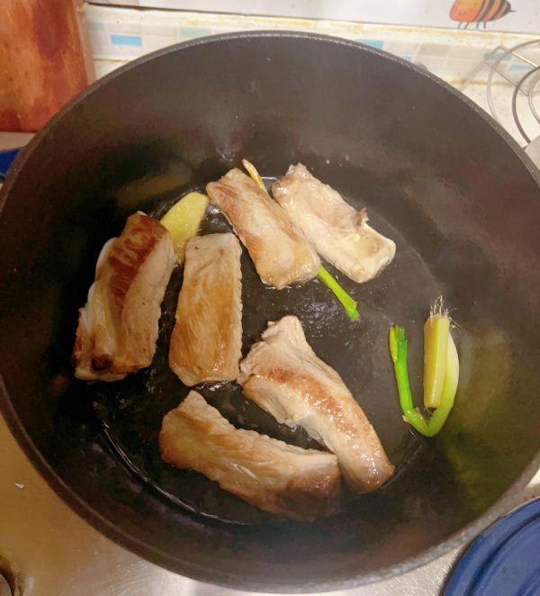 桂花红烧肋排杏鲍菇