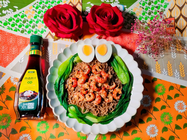 捞汁虾尾荞麦面