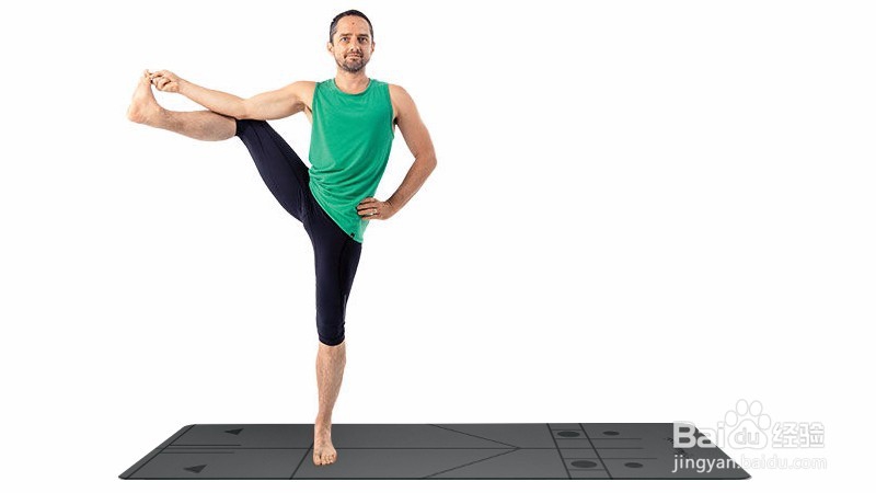 手抓脚单腿站立伸展式（正位）——专瘦大腿