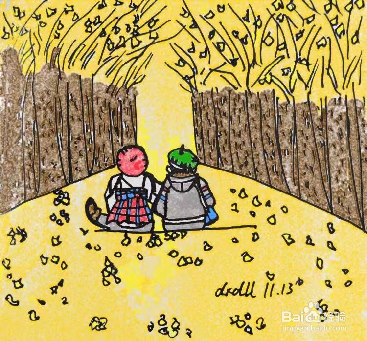 茉莉蜡笔手绘之好朋友