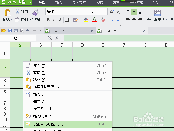 WPS表格中如何制作斜线