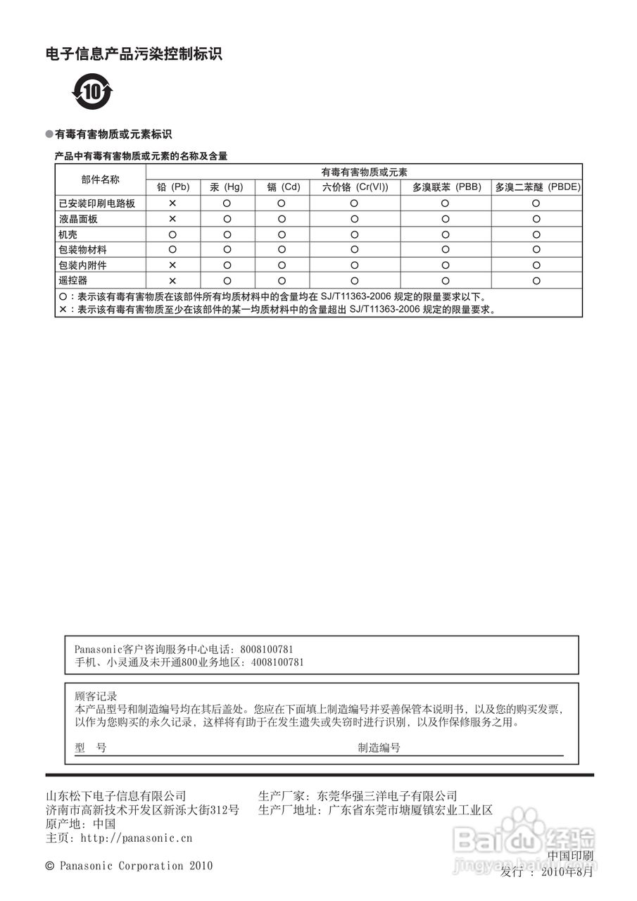 松下TH-42LF20C液晶监视器使用说明书:[5]