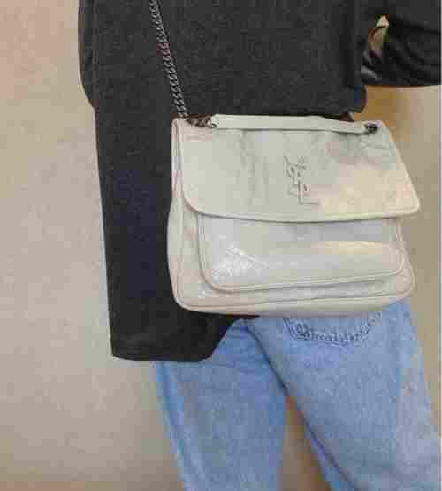 Ysl Niki 奶白色 一眼就爱上的大牌包包 百度经验