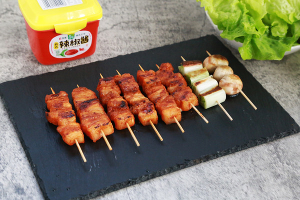 韩式辣烤五花肉串