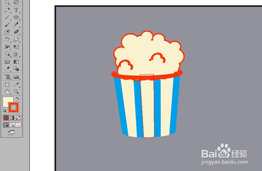 怎样在illustrator中绘制爆米花小图标