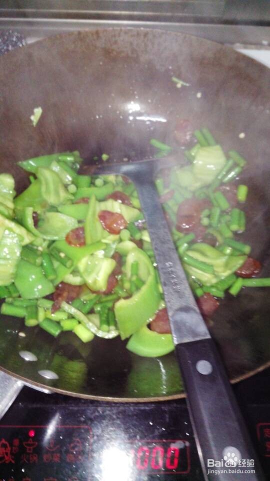 【下饭菜】青椒蒜苗炒腊肠