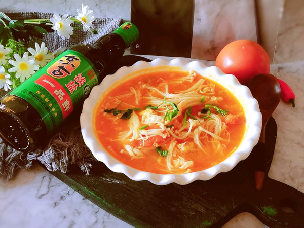 金针菇番茄浓汤