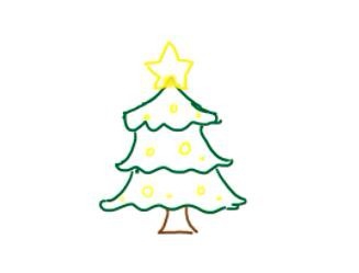 简笔画教学：如何画一棵圣诞树