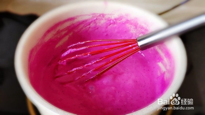 颜值爆表的美食-火龙果牛奶小方