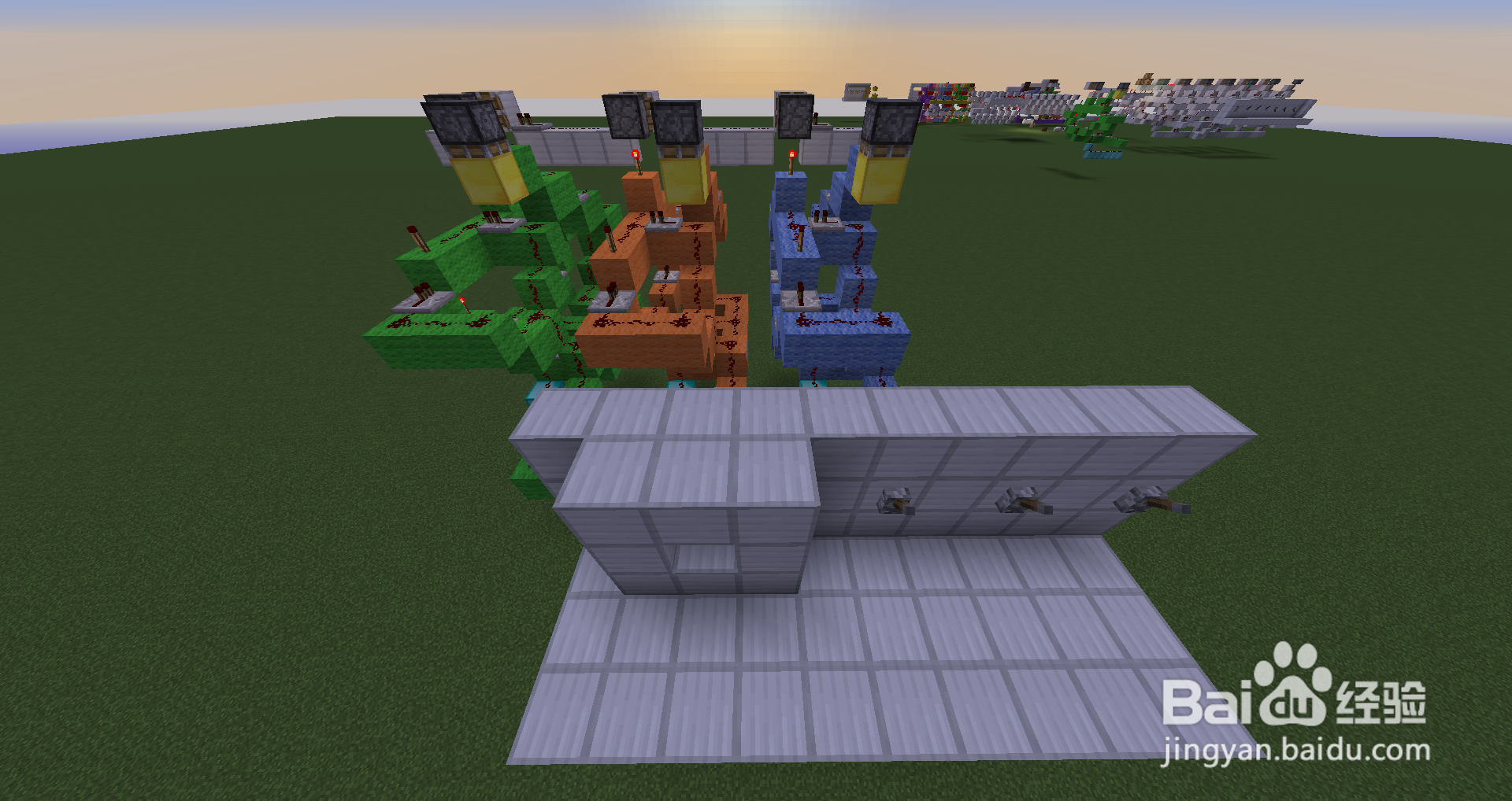 我的世界制作全单键控制密码门(新版)