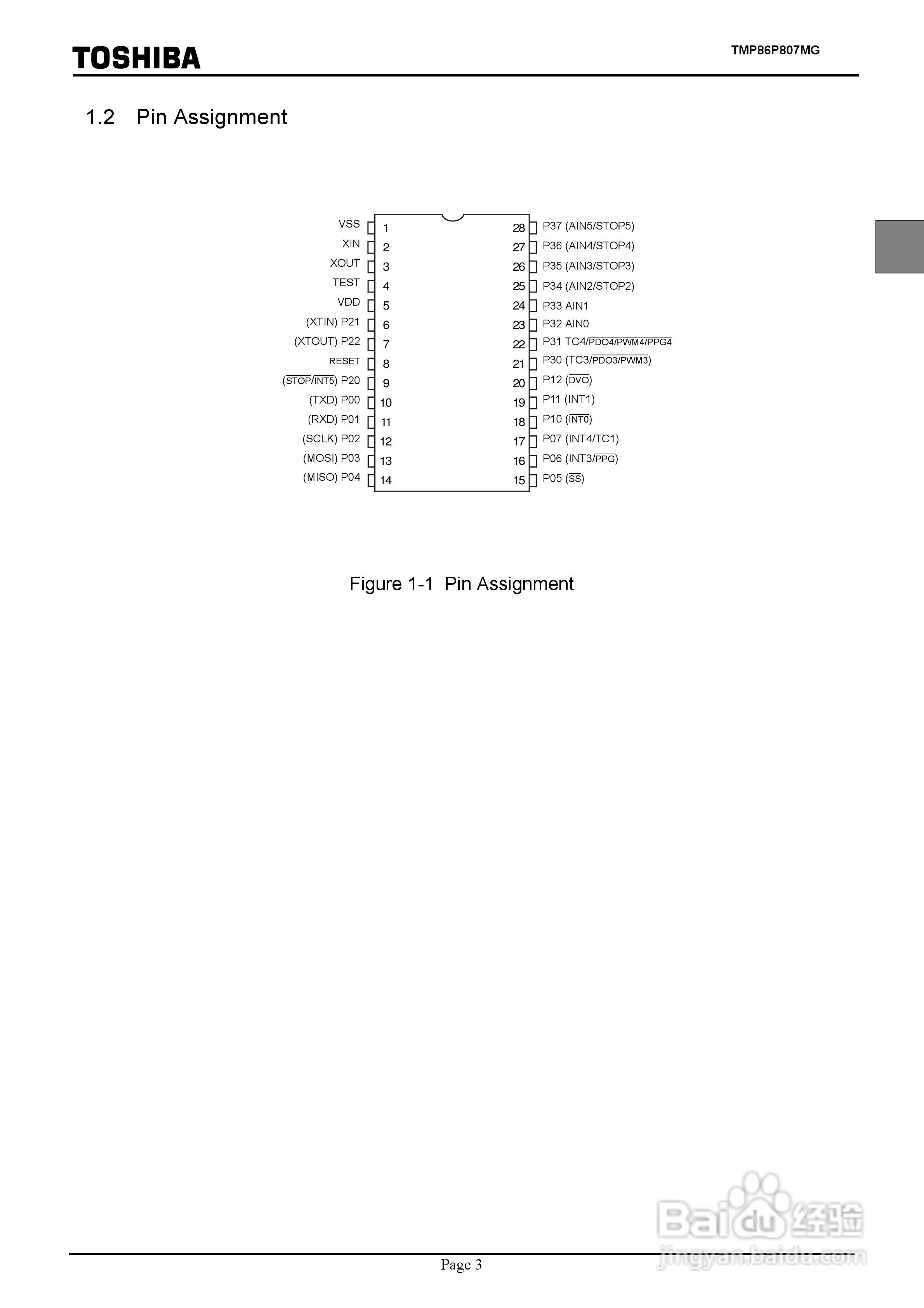 TOSHIBA TMP86P807MG微处理器说明书:[2]