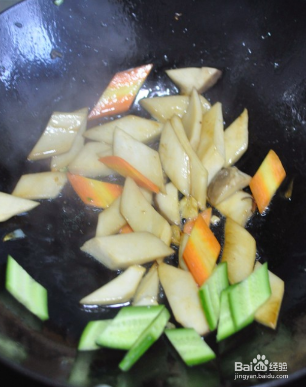 杏鲍菇熘肉片的做法