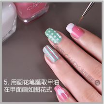 美甲教程，怎么用甲油涂美甲花式~糖果房子