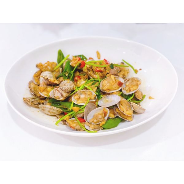 蒜香青椒炒花甲