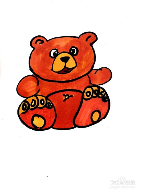 玩具熊怎么画