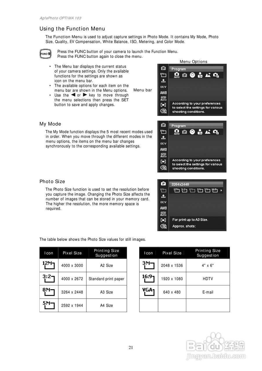 爱克发AgfaPhoto OPTIMA 103数码相机使用说明书:[3]