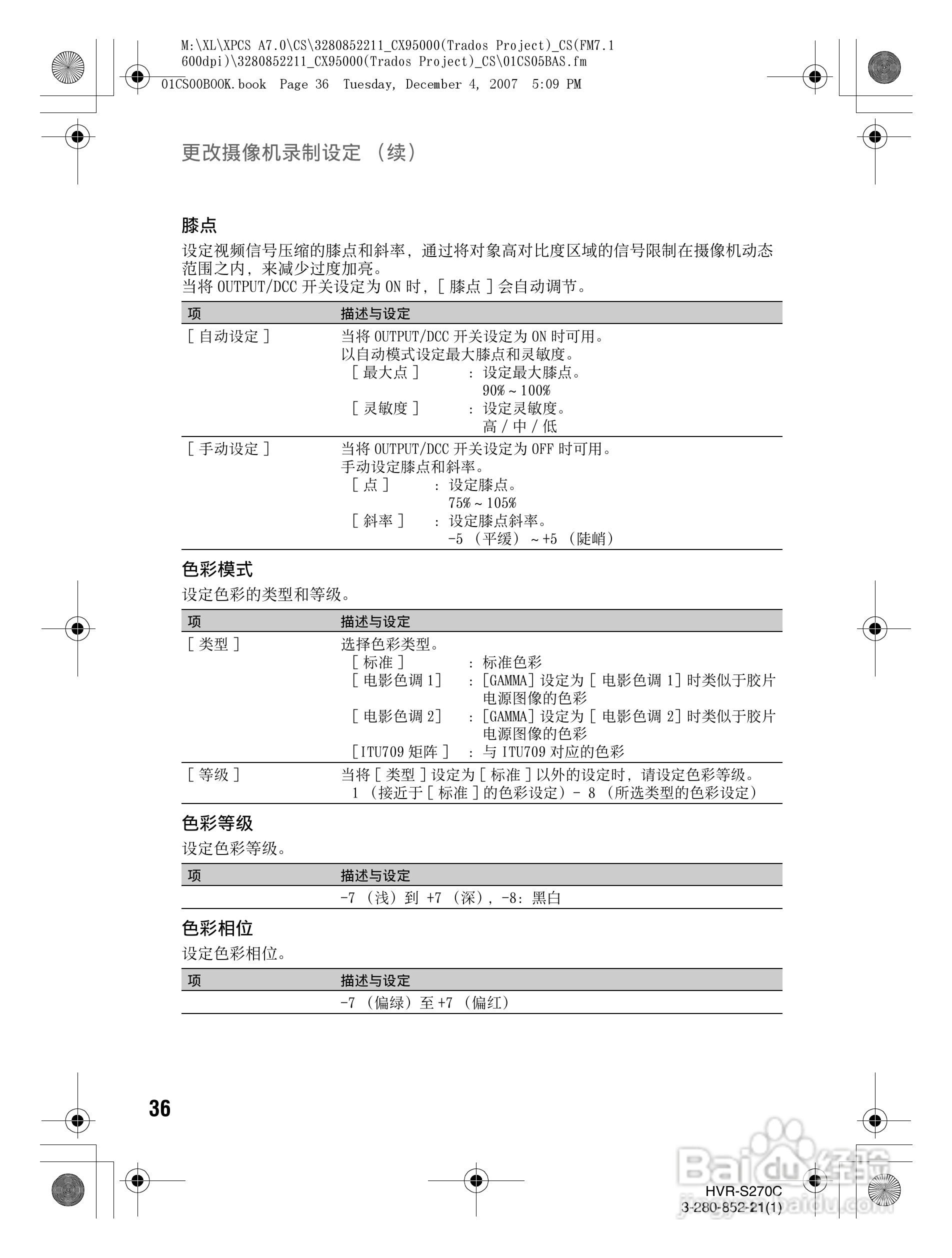 索尼HVR-S270C数字摄录一体机使用说明书:[4]