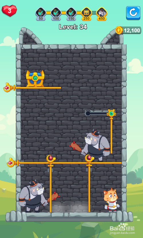Treasure Cat Knights的Level 34如何过关