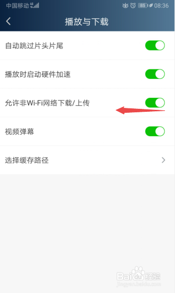 爱奇艺随刻版怎么不允许非Wi-Fi网络下载