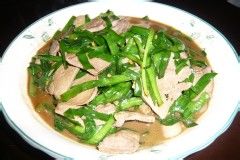 韭菜炒猪肝