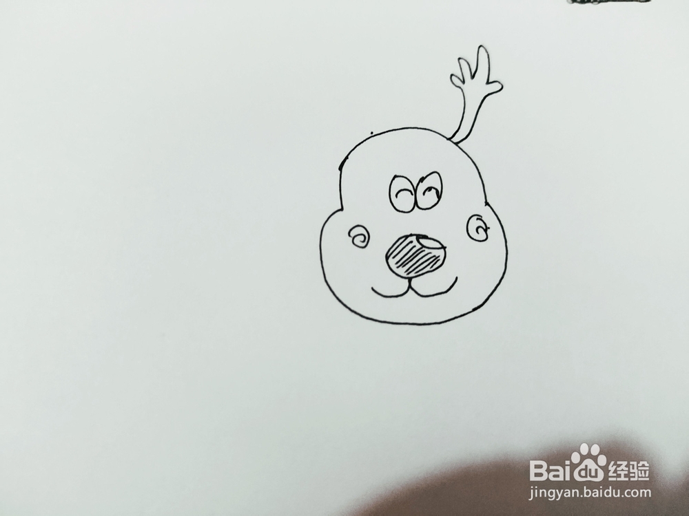 怎么画麋鹿和雪人简笔画