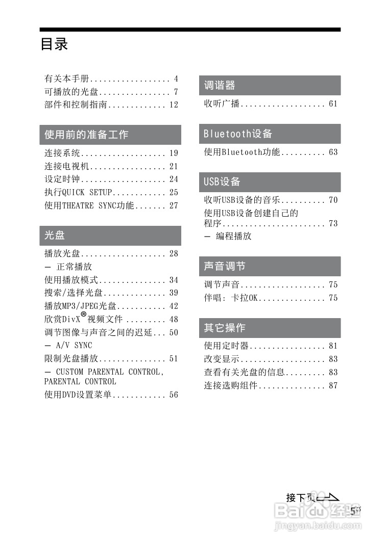 索尼CMT-DH888BT迷你组合音响使用说明书:[7]