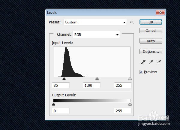 如何在Photoshop中制作缝合牛仔布文字效果