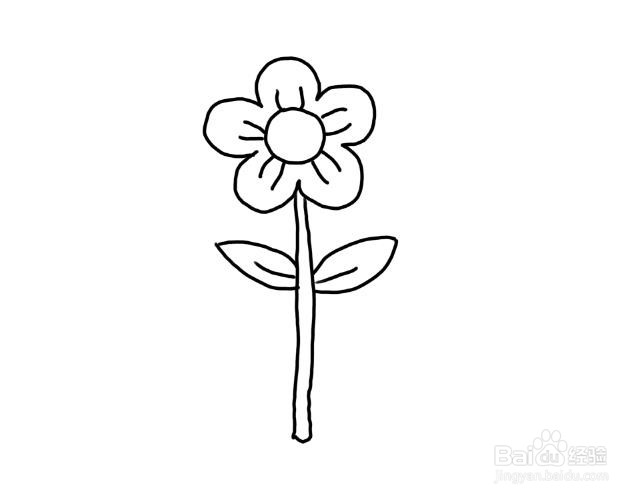 儿童简笔画彩色，怎么画小鲜花
