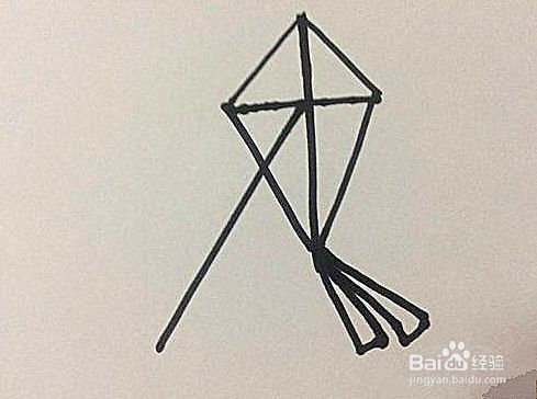 怎么画风筝简笔画 百度经验 怎么画风筝简笔画 百度经验