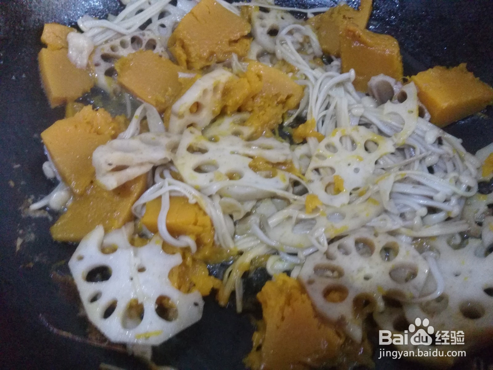 健康食谱：南瓜藕片金针菇