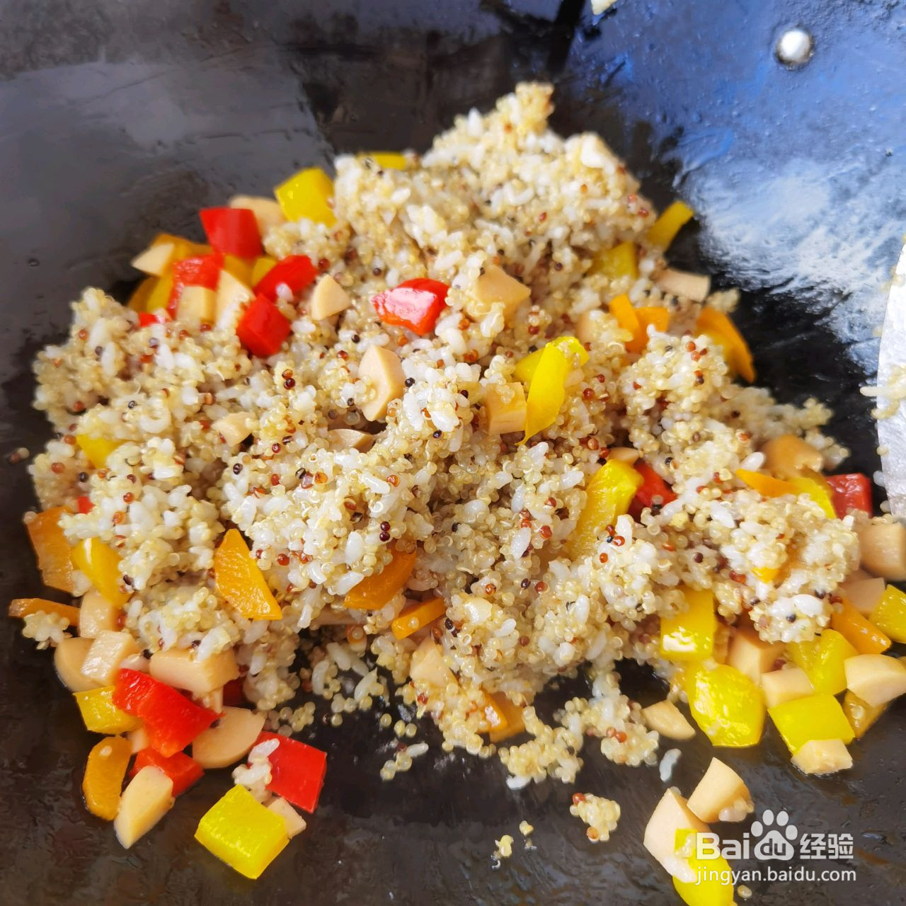 三色藜麦炒饭的做法