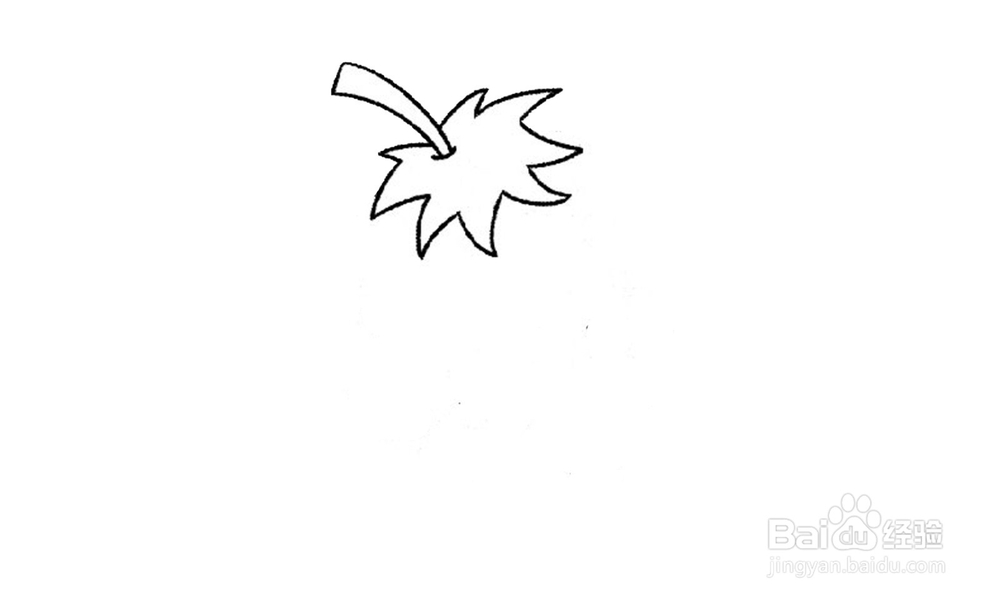 如何画出一个绿色草莓