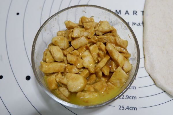 全麦咖喱鸡肉软欧面包