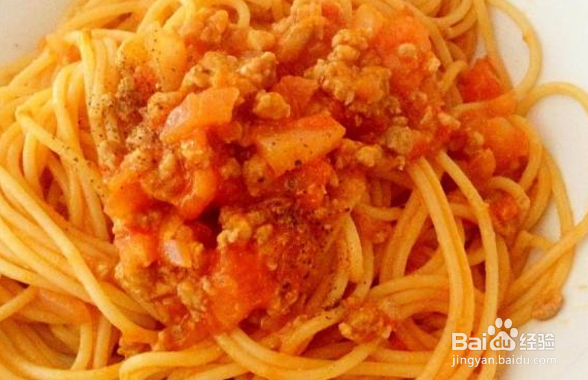 番茄肉酱意大利面的做法
