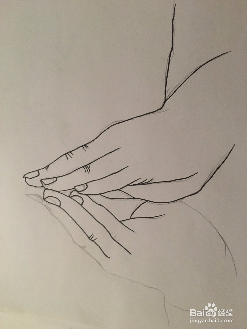 儿童简笔画：画双手合十 画双手并拢