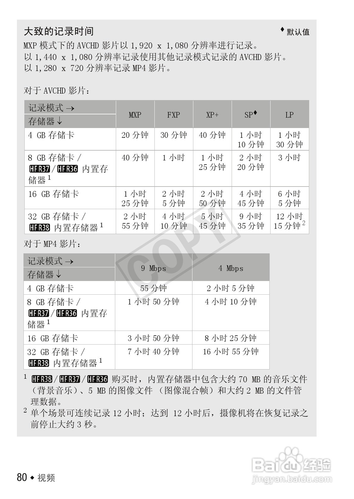 佳能LEGRIA HF R306数码摄像机使用说明书:[8]