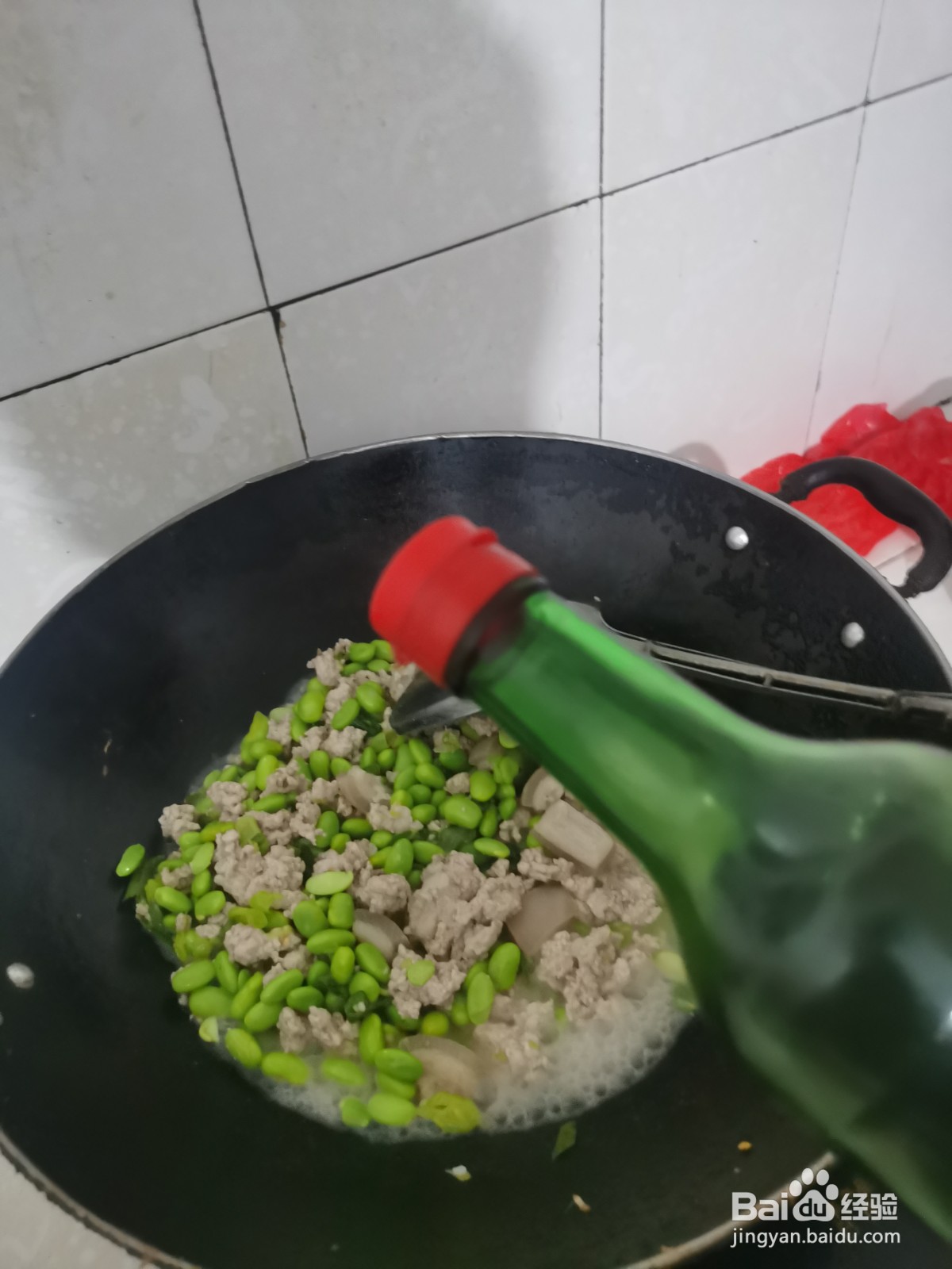 如何煮青豆肉末